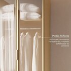 Guarda-roupa Modulado De Canto 10 Peças 18 Portas Jade Cabeca