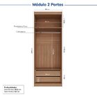 Guarda-roupa Modulado De Canto 10 Portas 6 Peças Hera Cabecas