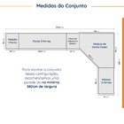 Guarda Roupa Modulado De Canto 10 Portas E 2 Mesas De Cabecei