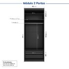 Guarda-roupa Modulado De Canto 11 Portas 7 Peças Hera Cabecas