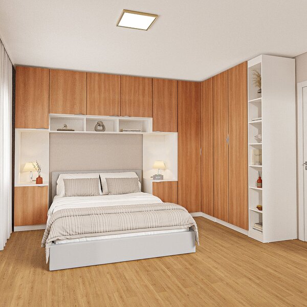 Guarda-roupa Modulado De Canto 11 Portas 7 Peças Hera Cabecas