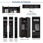 Guarda-roupa Modulado De Canto 11 Portas 7 Peças Hera Cabecas