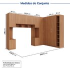 Guarda-roupa Modulado De Canto 11 Portas 7 Peças Hera Cabecas