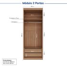 Guarda-roupa Modulado De Canto 11 Portas 7 Peças Hera Cabecas