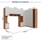 Guarda-roupa Modulado De Canto 11 Portas 7 Peças Hera Cabecas
