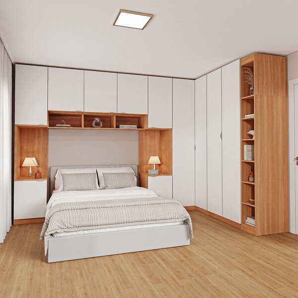 Guarda-roupa Modulado De Canto 11 Portas 7 Peças Hera Cabecas