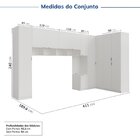 Guarda-roupa Modulado De Canto 11 Portas 8 Peças Hera Cabecas