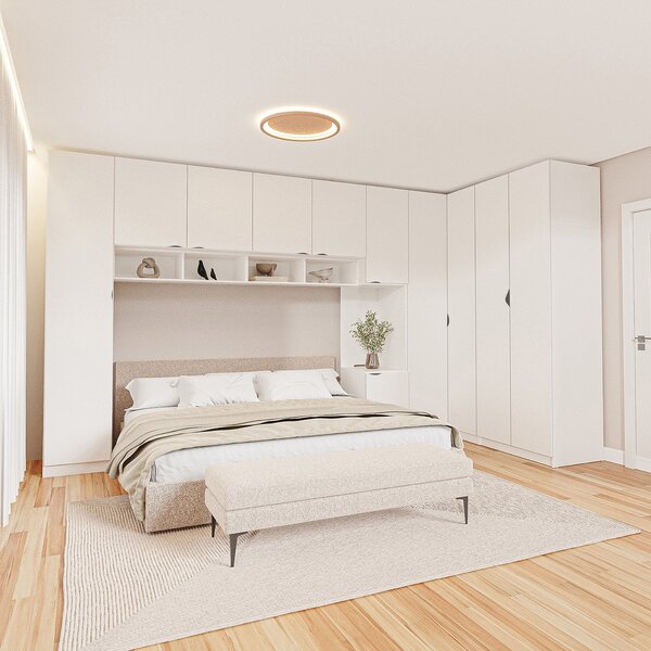 Guarda-roupa Modulado De Canto 11 Portas 8 Peças Hera Cabecas