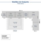 Guarda-roupa Modulado De Canto 11 Portas 8 Peças Hera Cabecas