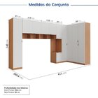 Guarda-roupa Modulado De Canto 11 Portas 8 Peças Hera Cabecas