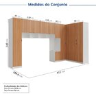 Guarda-roupa Modulado De Canto 11 Portas 8 Peças Hera Cabecas