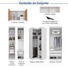 Guarda-roupa Modulado De Canto 11 Portas 8 Peças Hera Cabecas