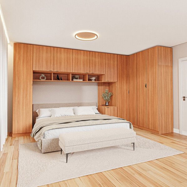 Guarda-roupa Modulado De Canto 11 Portas 8 Peças Hera Cabecas