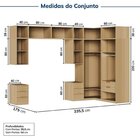 Guarda-roupa Modulado De Canto 12 Peças 16 Portas Jade Cabeca