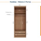 Guarda Roupa Modulado De Canto 12 Portas 6 Peças 1 Mesa De Ca