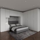 Guarda Roupa Modulado De Canto 12 Portas 6 Peças 1 Mesa De Ca