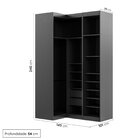 Guarda Roupa Modulado De Canto 2 Peças 3 Portas Com 1 Porta R