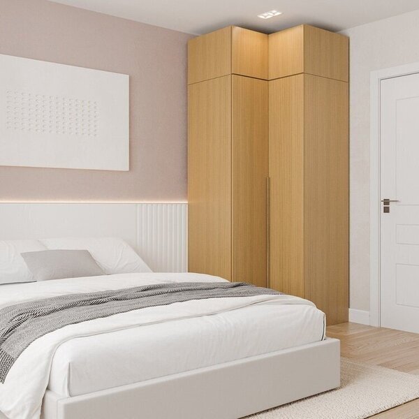 Guarda-roupa Modulado De Canto 2 Peças 4 Portas Jade Cabecasa