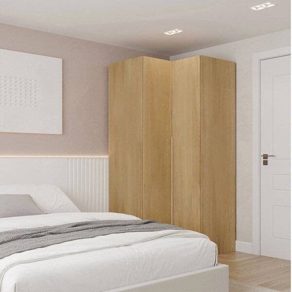 Guarda-roupa Modulado De Canto 2 Portas Jade Cabecasa Madeira