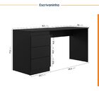 Guarda Roupa Modulado De Canto 3 Peças 4 Portas E Escrivaninh