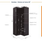 Guarda Roupa Modulado De Canto 3 Peças 4 Portas E Escrivaninh