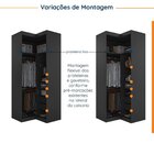 Guarda Roupa Modulado De Canto 3 Peças 6 Portas Com 3 Portas