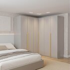 Guarda-roupa Modulado De Canto 3 Peças 6 Portas Jade Cabecasa