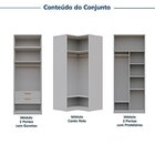 Guarda-roupa Modulado De Canto 3 Peças 6 Portas Jade Cabecasa