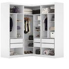 Guarda Roupa Modulado De Canto 3 Peças Sauá Yescasa Branco