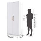 Guarda Roupa Modulado De Canto 3 Peças Sauá Yescasa Branco