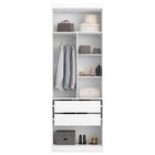 Guarda Roupa Modulado De Canto 3 Peças Sauá Yescasa Branco