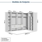 Guarda-roupa Modulado De Canto 5 Peças 9 Portas Jade Cabecasa