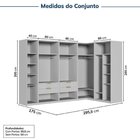 Guarda-roupa Modulado De Canto 5 Peças 9 Portas Jade Cabecasa