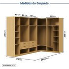 Guarda-roupa Modulado De Canto 5 Peças Jade Cabecasa Madeirao