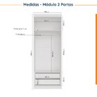 Guarda Roupa Modulado De Canto 5 Portas 3 Peças Hera Cabecasa