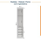 Guarda Roupa Modulado De Canto 5 Portas 3 Peças Hera Cabecasa