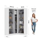 Guarda-roupa Modulado De Canto 5 Portas Paris Branco