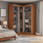 Guarda-roupa Modulado De Canto 5 Portas Paris Cinamomo/off Wh