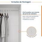 Guarda Roupa Modulado De Canto 6 Portas 3 Peças Hera Cabecasa