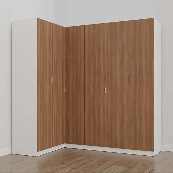 Guarda Roupa Modulado De Canto 6 Portas 3 Peças Hera Cabecasa