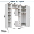 Guarda-roupa Modulado De Canto 8 Peças 10 Portas Jade Cabecas