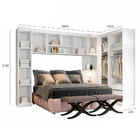 Guarda Roupa Modulado De Canto 9 Portas 3 Gavetas Star Poliman