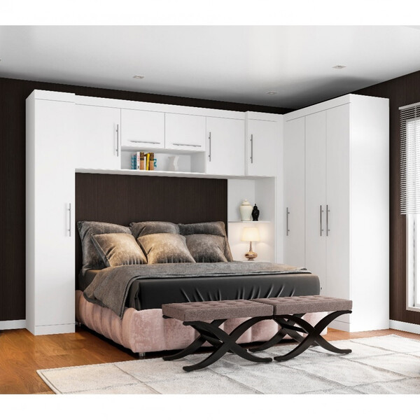 Guarda Roupa Modulado De Canto 9 Portas 3 Gavetas Star Poliman