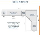Guarda Roupa Modulado De Canto 9 Portas 5 Peças Com Escrivani