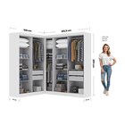 Guarda-roupa Modulado De Canto 9 Portas E 4 Gavetas Paris Bra