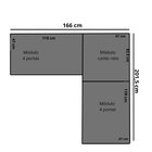 Guarda-roupa Modulado De Canto 9 Portas E 4 Gavetas Paris Cin