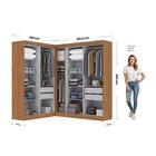 Guarda-roupa Modulado De Canto 9 Portas E 4 Gavetas Paris Cin