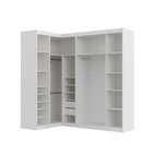 Guarda Roupa Modulado De Canto Com Espelho 6 Portas 3 Peças H