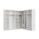 Guarda Roupa Modulado De Canto Com Espelho 9 Portas 4 Peças H