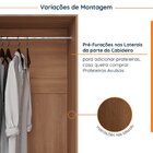 Guarda Roupa Modulado De Canto Com Espelho 9 Portas 4 Peças H